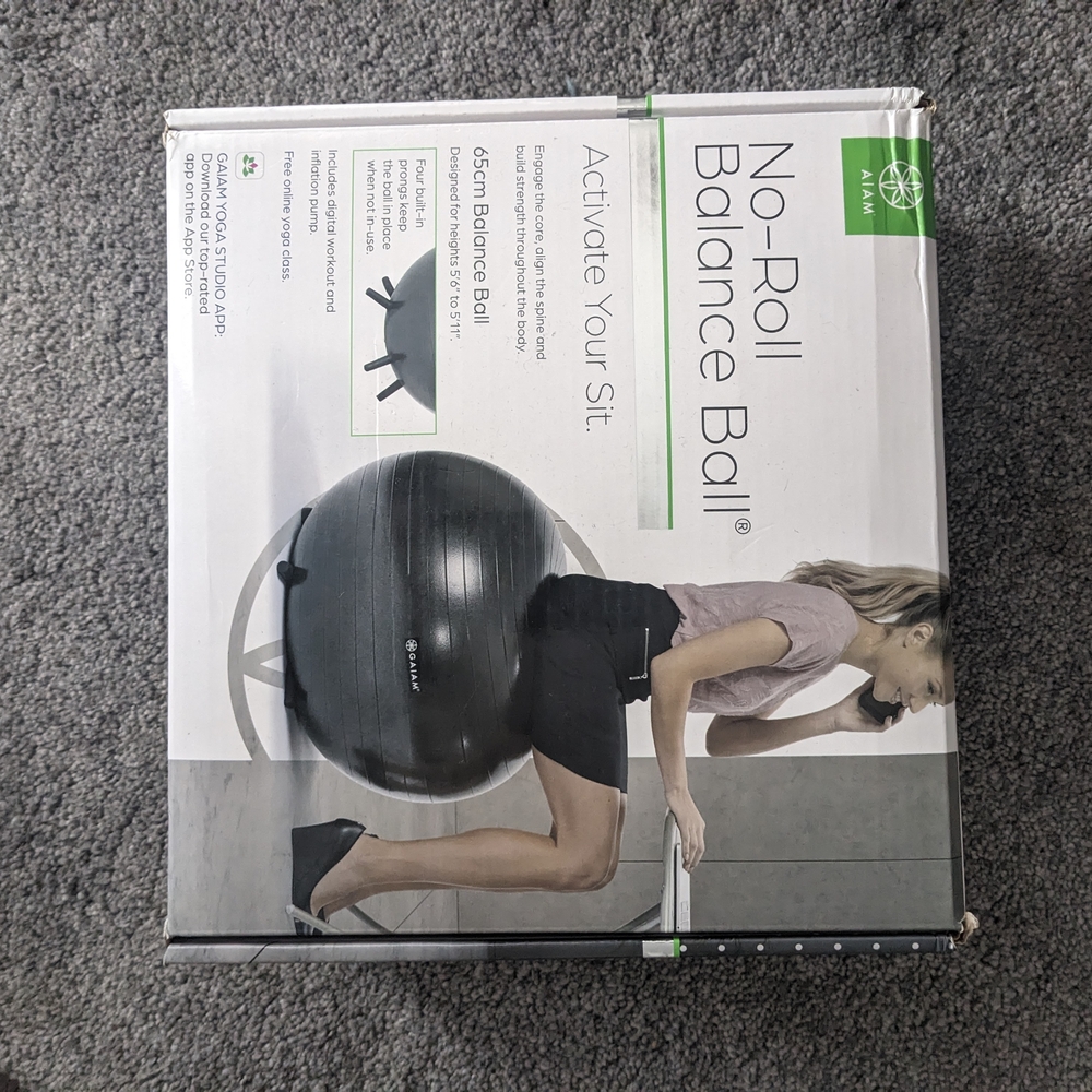 All In Motion No-Roll Balance Ball - Black